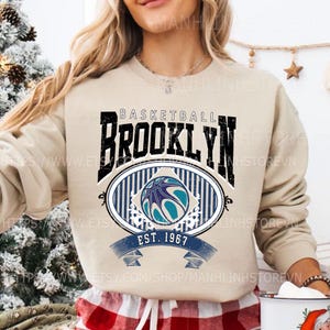 Personalized Brooklyn Basketball Sweatshirt , Brooklyn Hoodie, Brooklyn Basketball T-shirt, Custom Basketball Shirt, Basketball Shirt