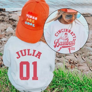Personalized Cincinnati Baseball T-shirts for Adults and Kids, Custom Family Baseball T-shirts, Custom T-shirts for Cincinnati Baseball Fans