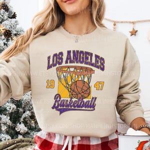 Vintage Los Angeles Basketball Sweatshirt \ Hoodie  \ T-Shirt, Los Angeles Basketball shirt  , gifts for basketball fans , Unisex Tee