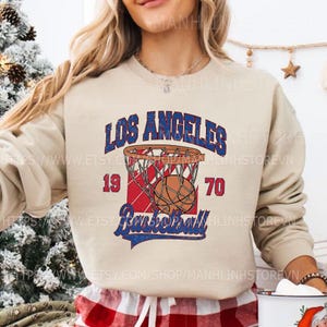 Vintage Los Angeles Basketball Sweatshirt \ Hoodie  \ T-Shirt, Los Angeles Basketball shirt  , gifts for basketball fans , Unisex Tee