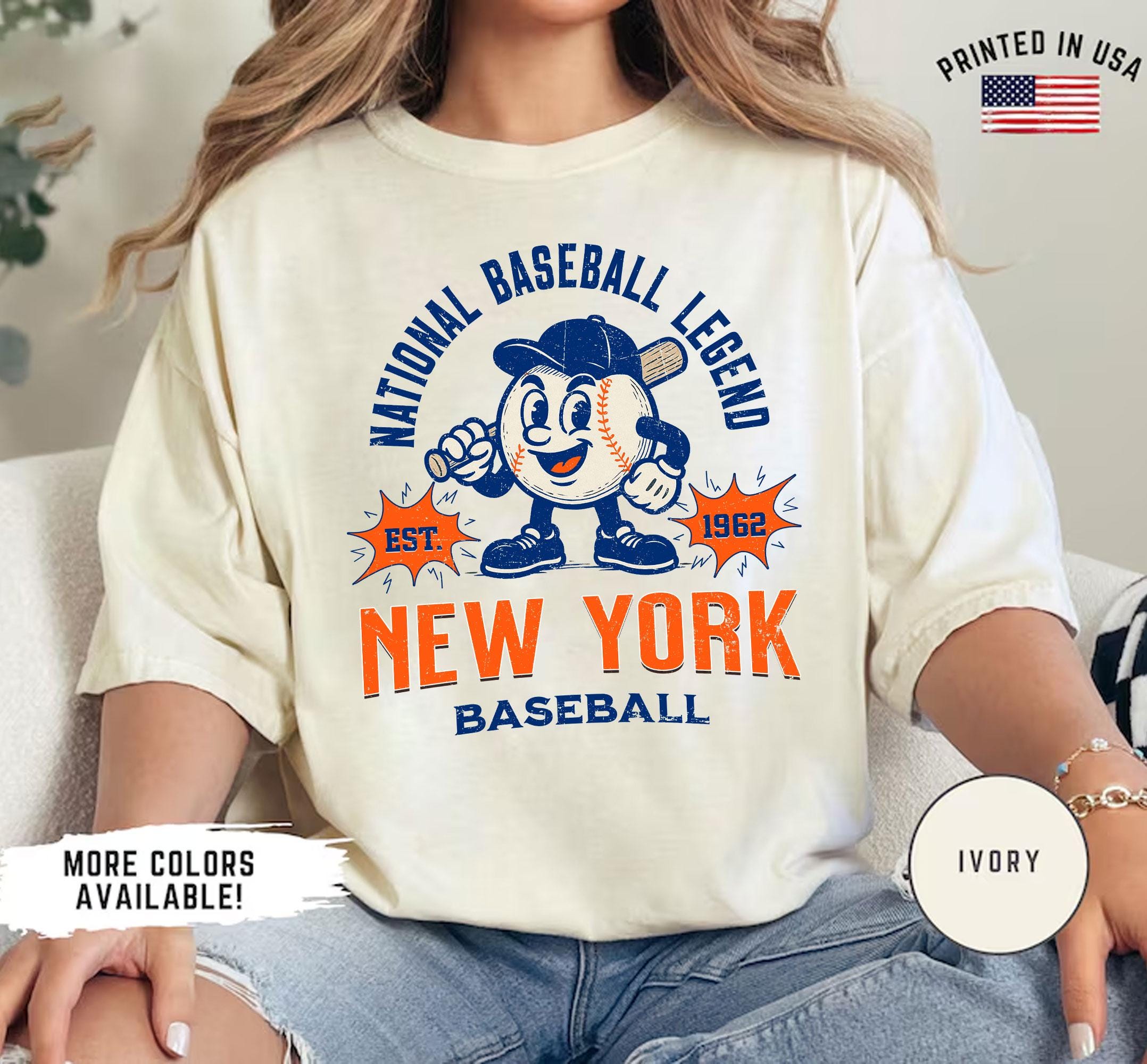 T-shirt New York Mets 'Established 1962' Gris - Marque Gildan, Taille XL - Neuf Sans étiquette