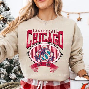 Personalized Chicago Basketball Sweatshirt , Chicago Hoodie, Chicago Basketball T-shirt, Custom Basketball Shirt, Basketball Shirt