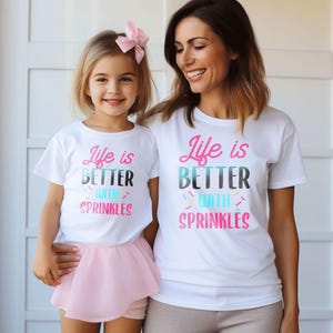 Life Is Better With Sprinkles Family T-Shirt, Ice Cream Lovers T-Shirt,Summer Shirt, Cute Ice Cream Shirt