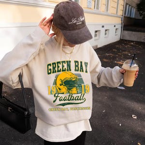 グリーンベイ フットボールファン Tシャツ、グリーンベイ スウェットシャツ、グリーンベイ フットボール パーカー、試合日フットボール、ヴィンテージ フットボール Tシャツ、フットボール ユース Tシャツ