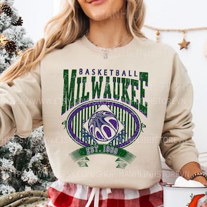 Personalized Milwaukee Basketball Sweatshirt , Milwaukee Hoodie, Milwaukee Basketball T-shirt, Custom Basketball Shirt, Basketball Shirt