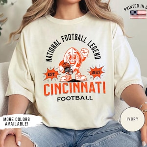 Comfort Colors Cincinnati Football TShirt,Vintage Cincinnati Football T-Shirt,Cincinnati  Fan Gift,Cincinnati Game Day Tshirt,Youth football