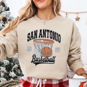 Vintage San Antonio Basketball Sweatshirt \ Hoodie  \ T-Shirt,San Antonio Basketball shirt  , gifts for basketball fans , Unisex Tee