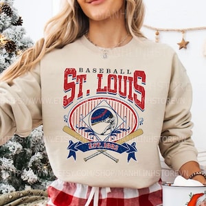 Personalized St. Louis Baseball Sweatshirt , St. Louis Hoodie, St. Louis baseball T-shirt, Custom Baseball Shirt, Baseball Shirt