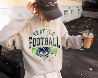 Sudadera de fútbol americano de Seattle, camiseta de aficionado al fútbol americano de Seattle, sudadera con capucha de Seattle, fútbol americano para el día del partido, camiseta de fútbol americano vintage, regalo de fútbol americano