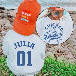 Personalized Chicago Baseball T-shirts for Adults and Kids, Custom Family Baseball T-shirts , Custom T-shirts for Chicago Baseball Fans G5