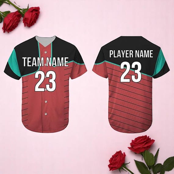 Custom Baseball Jersey Gradient With Team Name Number