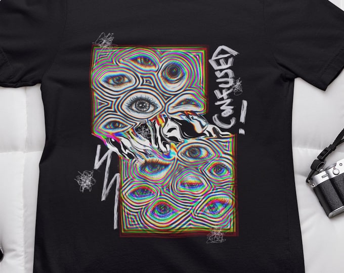 Trippy Eye Art Shirt: Psychedelic Glitch Vaporwave Graphic Tee