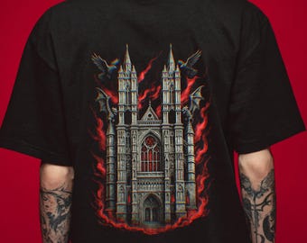 Gothic Cathedral T-Shirt | Dark Architecture Graphic Tee