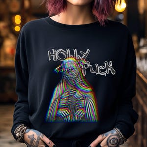 Glitch Art Long Sleeve Shirt: Cyberpunk Rave Fashion