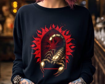Gothic Scorpio T-Shirt: Dark Astrology Scorpion Streetwear
