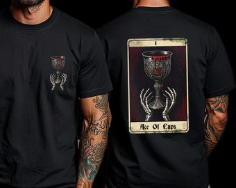 Gothic Tarot Ace of Cups T-Shirt: Dark Occult Streetwear