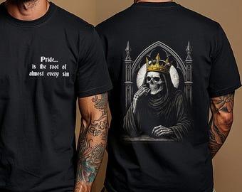 Gothic Skeleton King Pride Apparel: Dark Streetwear T-Shirt, Hoodie, Sweatshirt