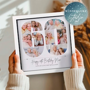 Personalized 60th Birthday Photo Collage Framed Print