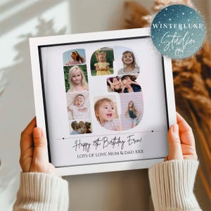 Personalized 13th Birthday Photo Collage Framed Print, Keepsake Gift