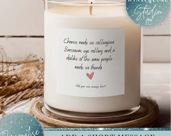 Funny Candle For Work Wife, Funny Birthday Candle For Colleague, Chance Made Us Colleagues, Work Bestie Candle, Leaving Work gift Colleague
