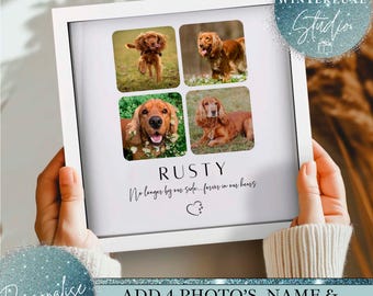 Cornice Commemorativa Per La Perdita Di Un Animale Domestico - Regalo Di Condoglianze Per Cane E Gatto - 20x14,5 Cm Con Supporto In Ferro