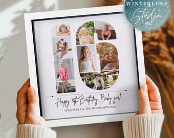 Personalized 16th Birthday Photo Collage, Framed Print