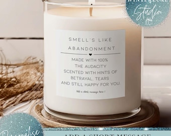 Funny Candle For Work Wife, Funny New Job Candle For Colleague, Smells Like Abandonment, Work Bestie Candle, Leaving Work gift Colleague