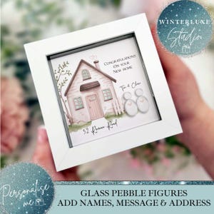 Personalisiertes Neues Zuhause Geschenk Neues Zuhause kieselrahmen Herzlichen Glückwunsch zum Neuen Zuhause Glücklicher Umzugstag Neues Zuhause Geschenk Für Freunde Erstes Zuhause