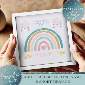 Personalised Thank You Teacher Gift – Nursery & Preschool Leaving Present – Helping You Grow Gift from Child – End of Term Appreciation