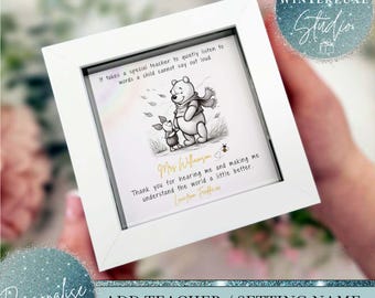 Personalised thank you teacher print, SENCO - SEN Gifts - Special Needs Teacher - Autism - Teacher Thanks - Teaching Assistants