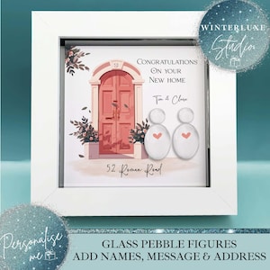 Personalisiertes Neues Zuhause Geschenk Neues Zuhause kieselrahmen Herzlichen Glückwunsch zum Neuen Zuhause Glücklicher Umzugstag Neues Zuhause Geschenk Für Freunde Erstes Zuhause