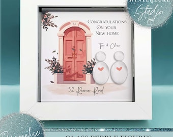 Cadeau personnalisé pour une nouvelle maison Cadre en galets pour nouvelle maison Félicitations pour votre nouvelle maison Bon déménagement