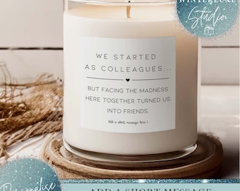 Funny Leaving Work Vanilla Candle, Work Bestie Gift