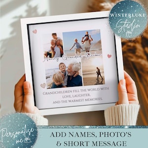 Personalised Grandparents Photo Frame Gift, Nanny Birthday Gift, Gift for Nan, Present for Mum, Nanna frame, Custom Grandma birthday present