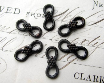 16mm eternity link, antiqued black patina pewter (6)