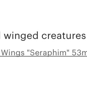 May include: Five star review for a pair of Fallen Angel Brass Wings "Seraphim" 53mm (2 angel wings) ag...  Kaitlin Talla 06 Jul, 2014