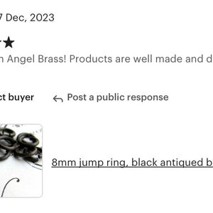 8mm jump ring, black antiqued brass (20) 16 gauge Bild 6