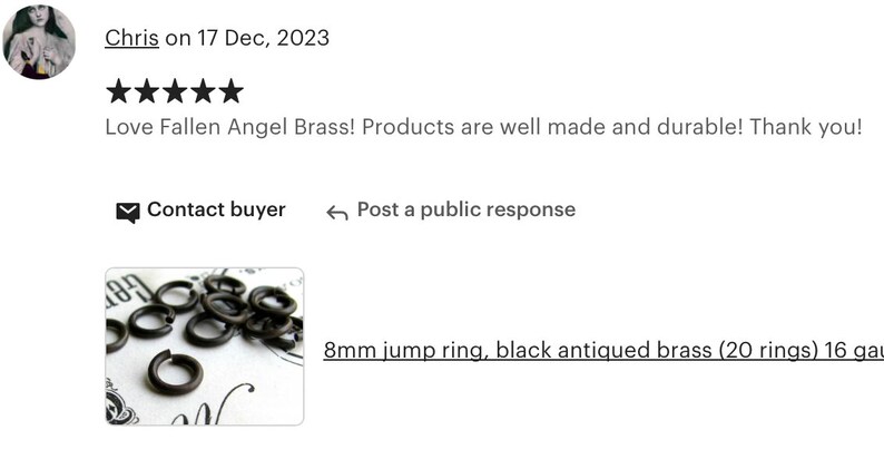 8mm jump ring, black antiqued brass (20) 16 gauge Bild 6