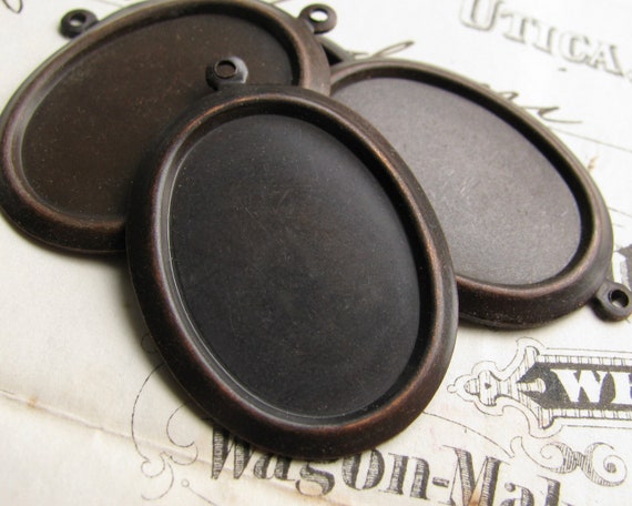 12 Cabochon Ovale In Acrilico Corniola Vintage 25x18mm - Alta Cupola Liscia - Nuovi