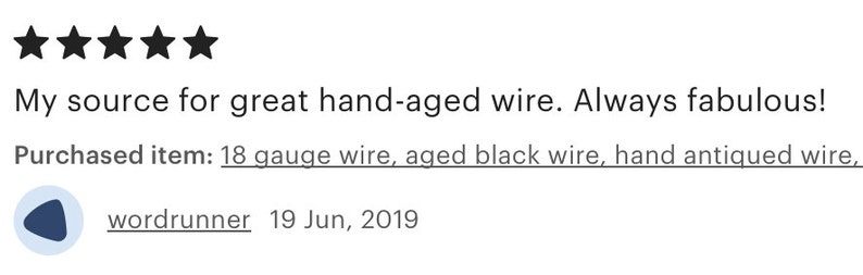 18 gauge wire, aged black wire coil, hand antiqued, dead soft 10 foot coil 3 meters black patina, oxidized dark copper crafting image 8