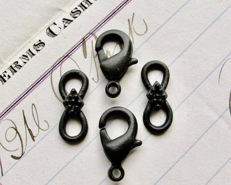 Decorative Hook and Eye Set 16mm Infinity Link 15mm Lobster Etsy