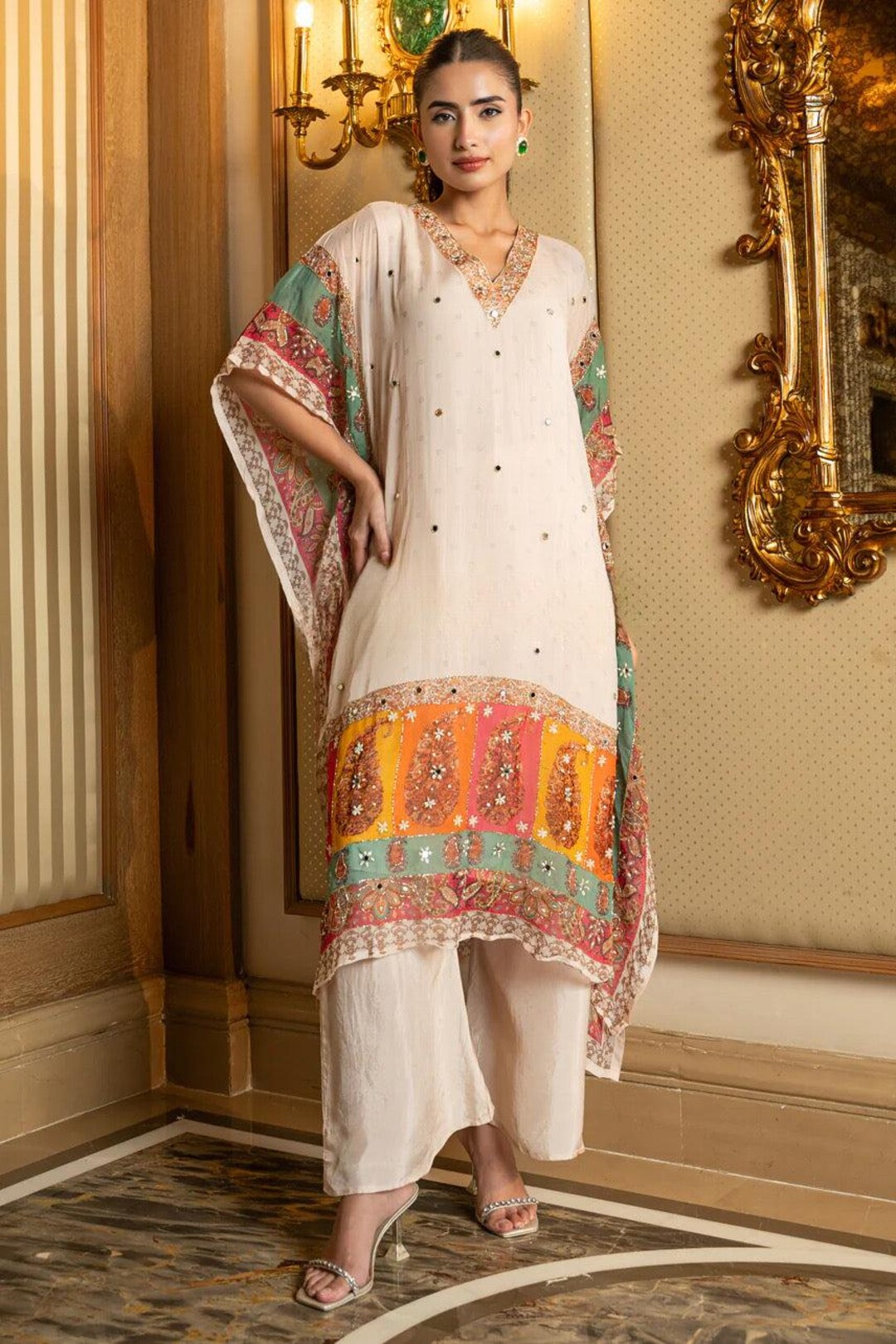 Multicolored Kaftan Dress main image 0