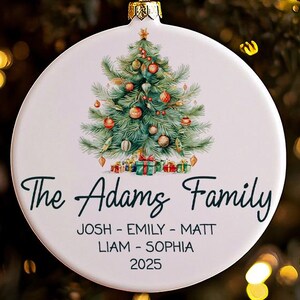 Family Christmas Boho Name Ornament - Personalized Ornament For Family - Custom First Christmas As A Family Keepsake - Family Gift
