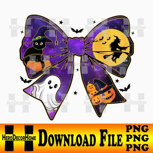 Girly Halloween Bow Png, Coquette Halloween Png, Cute Ghost PNG Design, Spooky Season Sublimation, Glitter Pumpkin Png, Bat, Black Cat.