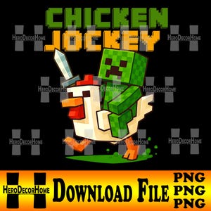 Chicken Game Movie Png, Game Character Png, Boy Funny Png, Gamer Chicken Png, Funny Riding Chicken Png, Cute Gaming, Digital Download.