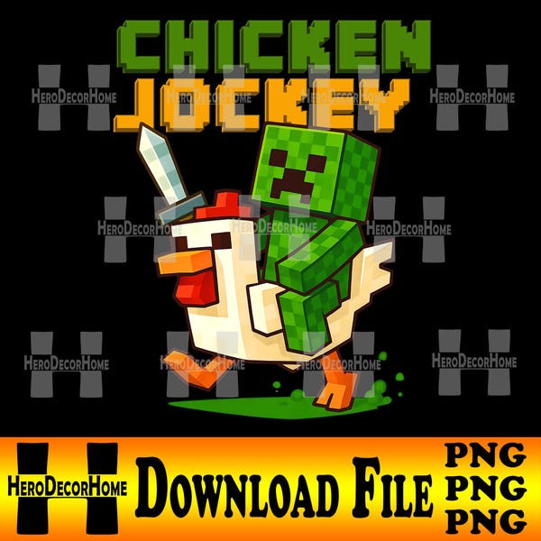 Gamer Chicken Jockey PNG, Funny Riding Chicken (Digital Download)