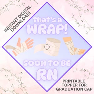 Abschlusskappen Topper, DIY Krankenschwester Abschlusskappe Dekoration, Krankenschwester Abschlussfeier, RN Abschlussfeier, RN graduierte Kappe Topper, Krankenschwester