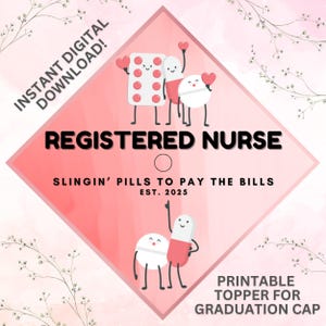 Abschlusskappen Topper, DIY Krankenschwester Abschlusskappe Dekoration, Krankenschwester Abschlussfeier, RN Abschlussfeier, RN graduierte Kappe Topper, Krankenschwester