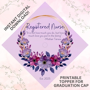 Abschlusskappen Topper, DIY Krankenschwester Abschlusskappe Dekoration, Krankenschwester Abschlussfeier, RN Abschlussfeier, RN graduierte Kappe Topper, Krankenschwester