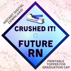 Abschlusskappen Topper, DIY Krankenschwester Abschlusskappe Dekoration, Krankenschwester Abschlussfeier, RN Abschlussfeier, RN graduierte Kappe Topper, Krankenschwester